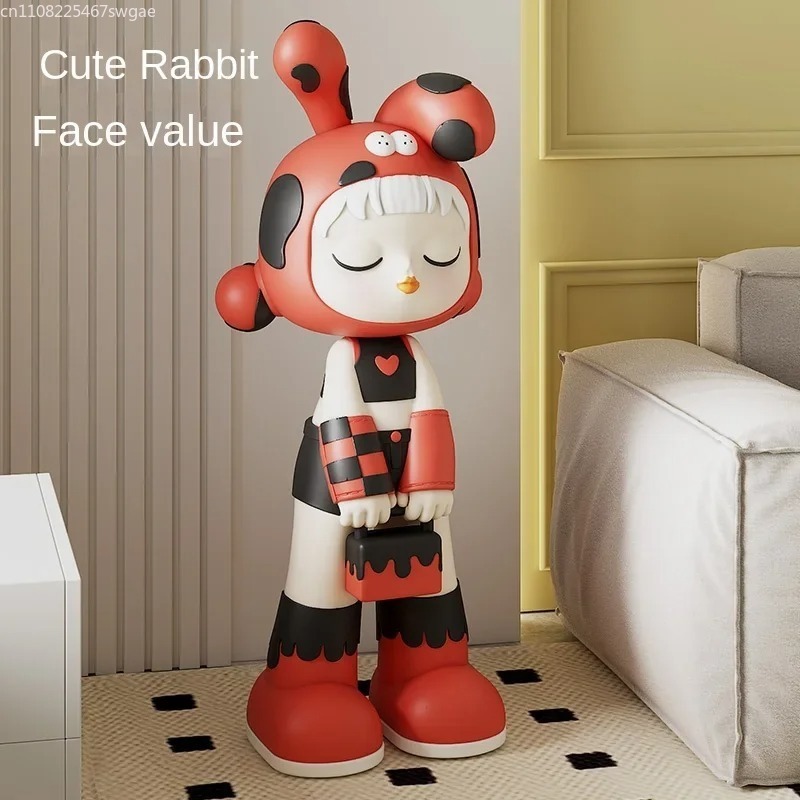 Resin Crafts - Statua di Ragazza Cartoon Artistica, Modello