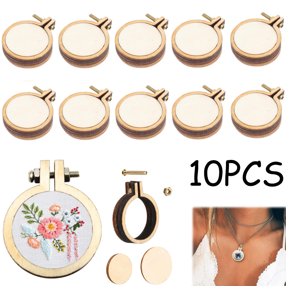 10 pz/set Mini Legno Da Ricamo - Wood Ring Blank recensione e prezzo